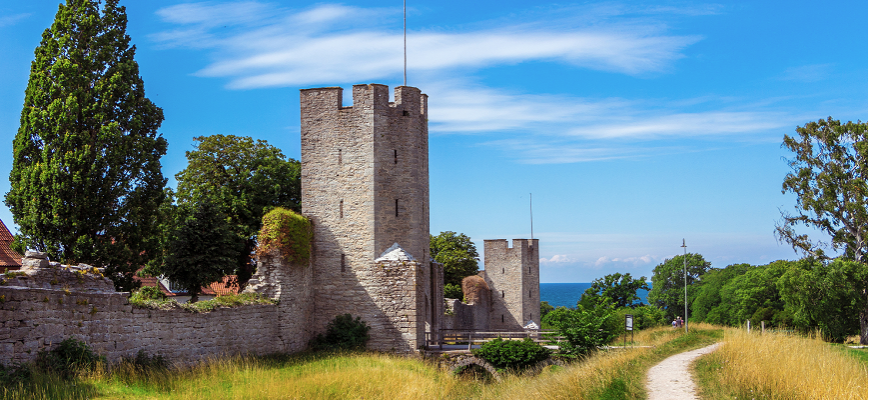 Zviedrija, Gotlande, Visbija, mūris, UNESCO, ar prāmi